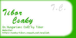 tibor csaky business card